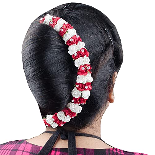 Pelo Hair Gajra Veni Juda Bun Hair Accessories for Women - Pack of 1 (Style M4) | Perfect for Weddings, Parties & Traditional Indian Hairstyles