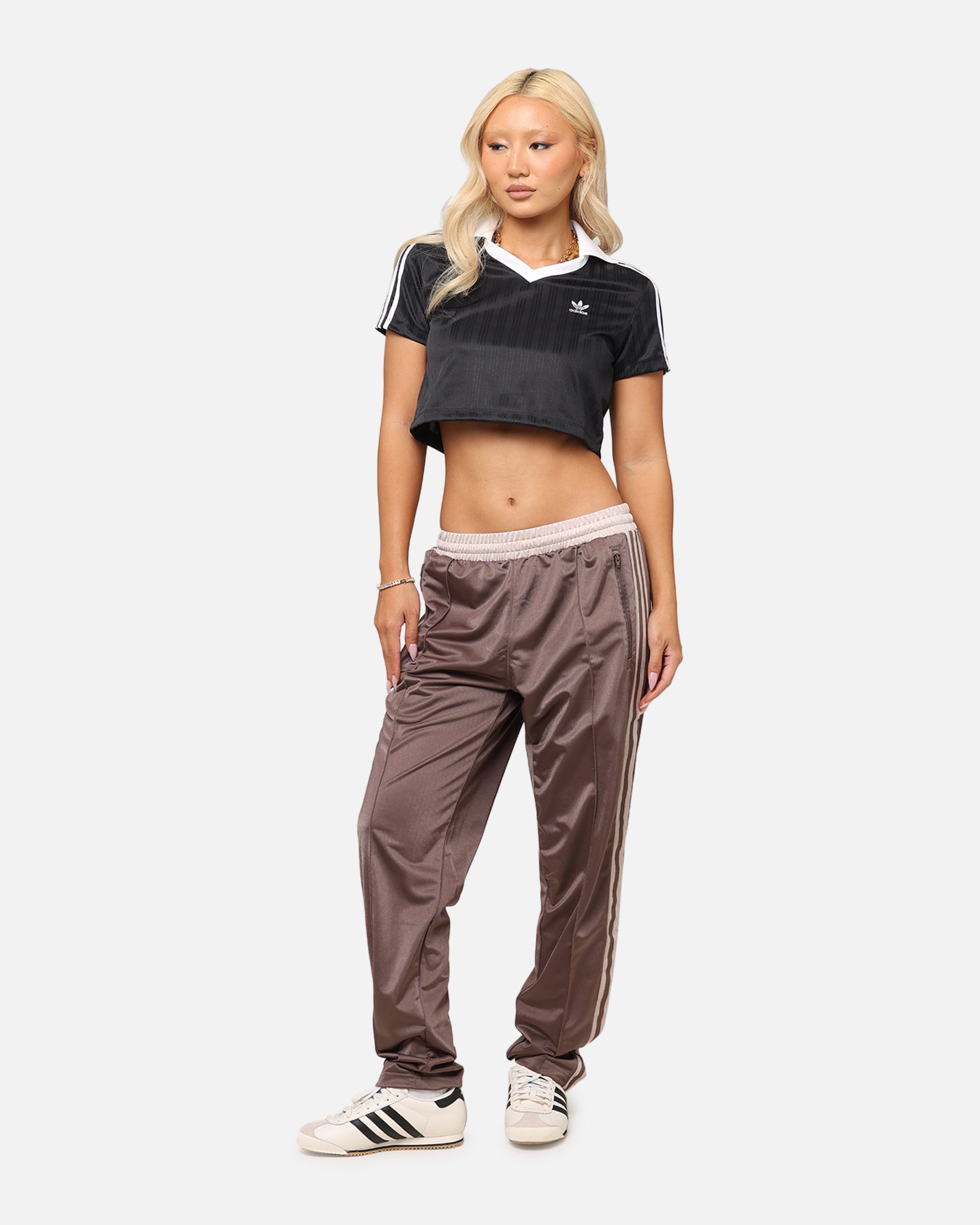 Adidas Women's Jacquard Crop Polo Shirt - Black | Breathable & Stylish Golf & Tennis Top for Active Women | Perfect for Sports, Workouts & Casual Wear