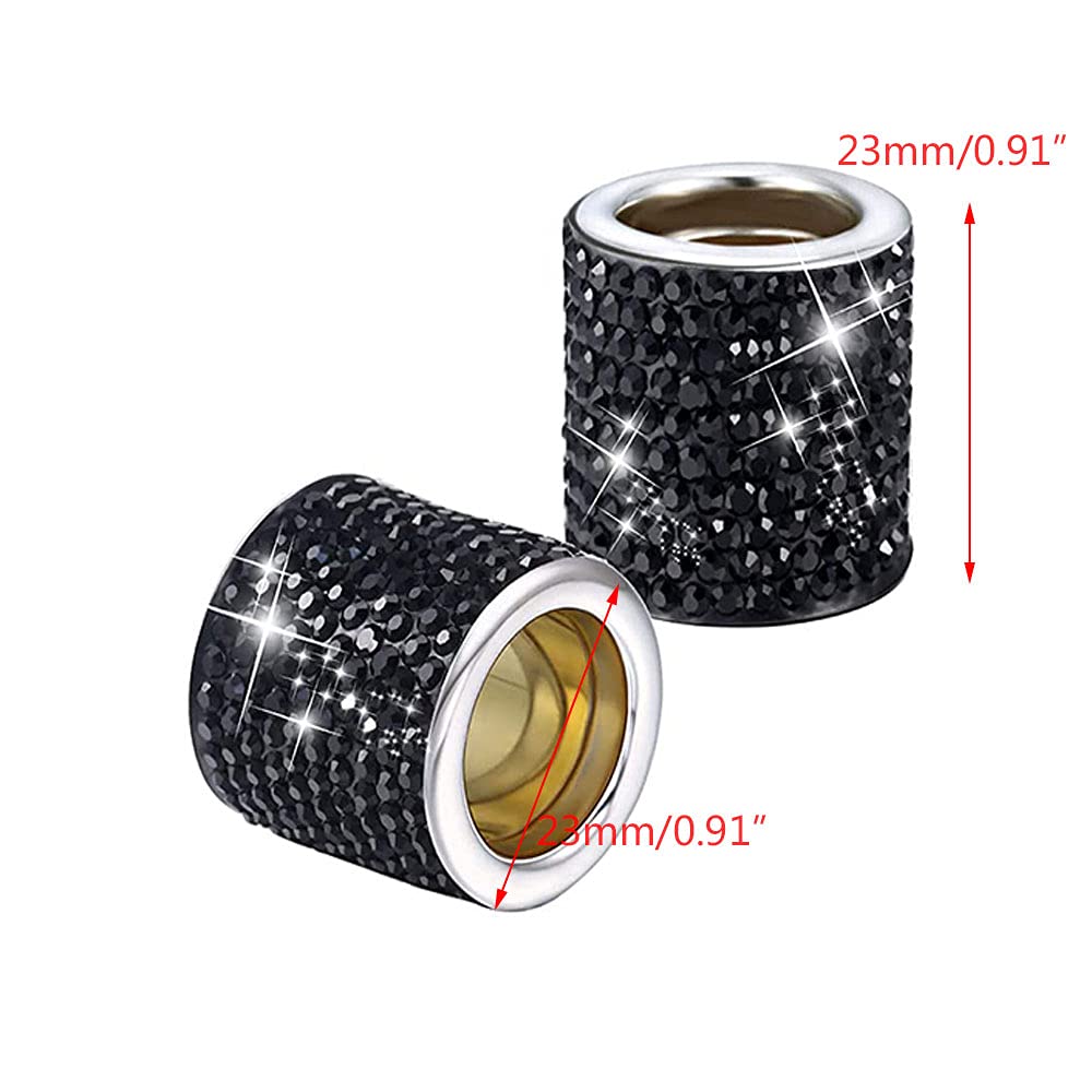4 Pack Rhinestone Car Seat Headrest Covers - Bling Bling Crystal Diamond Car Interior Accessories for Luxury Vehicle Decoration | Perfect for Weddings, Parties & Special Occasions