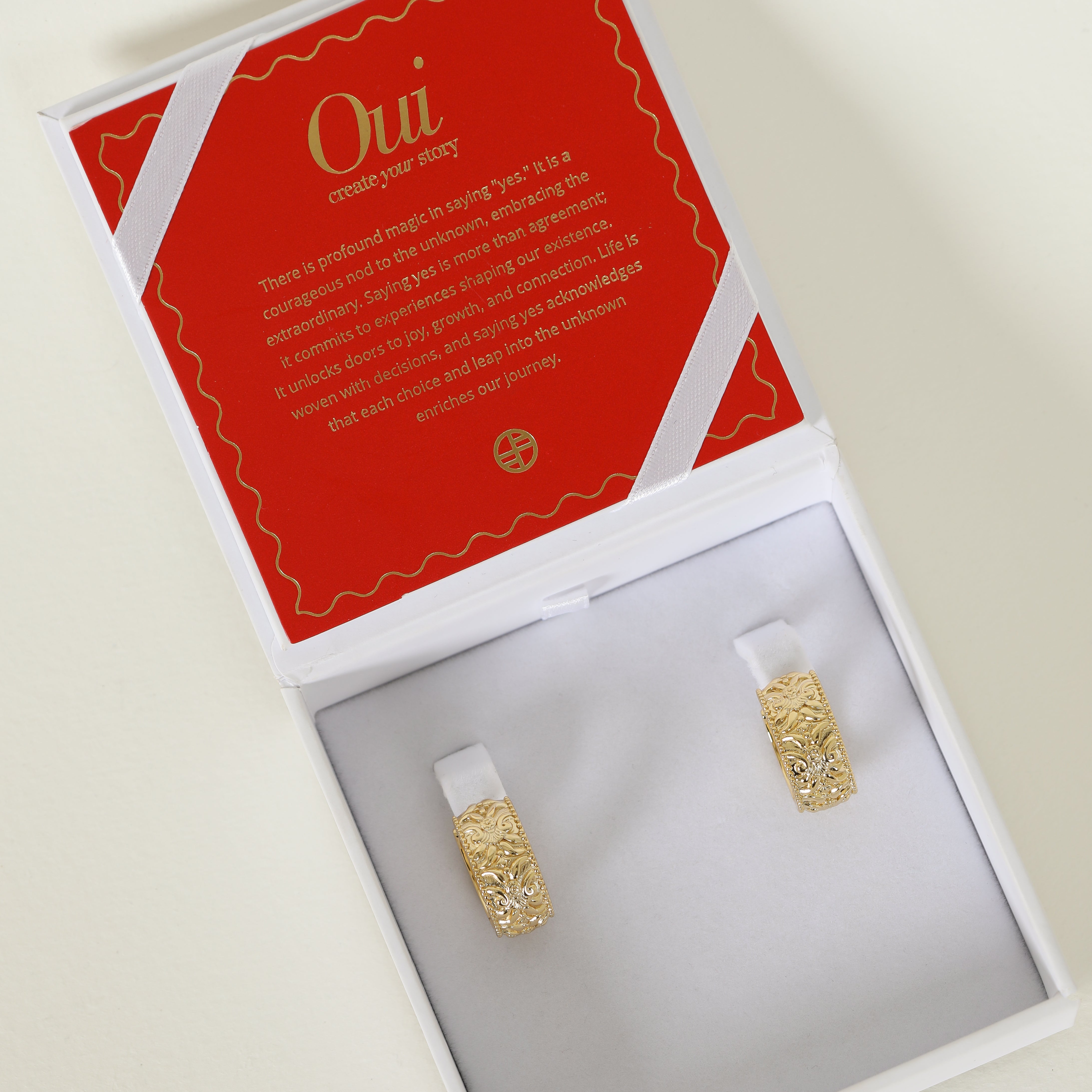 Palais Statement Hoops - Elegant Gold-Tone Earrings for Women | Perfect for Parties, Weddings & Special Occasions