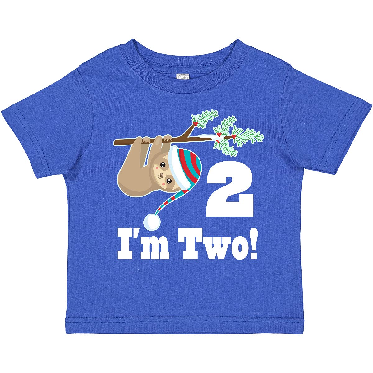 2nd Birthday Sloth Toddler T-Shirt for 2 Year Old Kids - Cute Animal Themed Birthday Outfit for Boys & Girls
