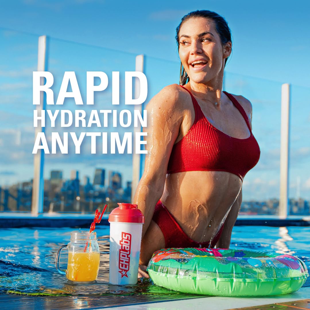 EHP Labs Hydreau Hydration Support Powder - 40 Servings | Electrolyte & Vitamin Supplement for Hydration & Recovery | Perfect for Workouts, Travel & Daily Hydration Needs