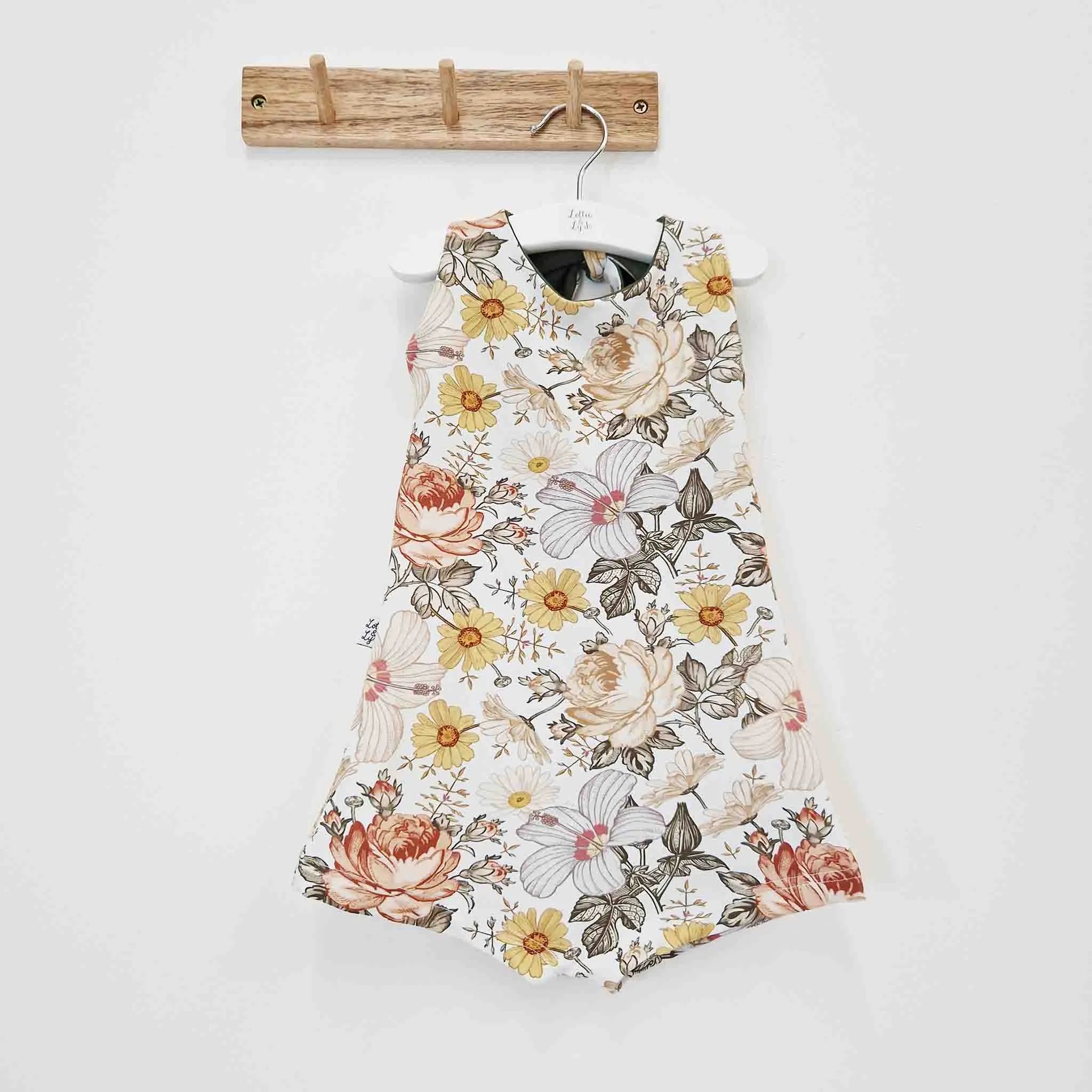 Girl's Floral Print Bow Back Playsuit Romper - Perfect for Summer Outfits, Playdates & Photo Shoots
