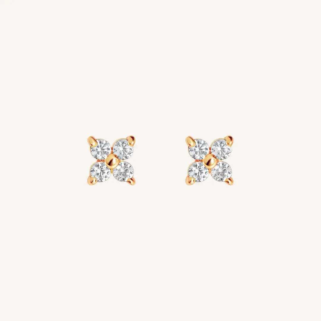 Pip Flower Stud Earrings - Dainty Floral Studs for Women - Perfect for Everyday Wear, Parties & Gifts