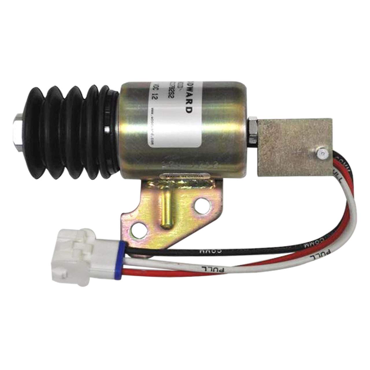 Miller 208106 Fuel Shutoff Solenoid Valve with Mounting Bracket - Compatible with Diesel Engines, Generators & Heavy Equipment