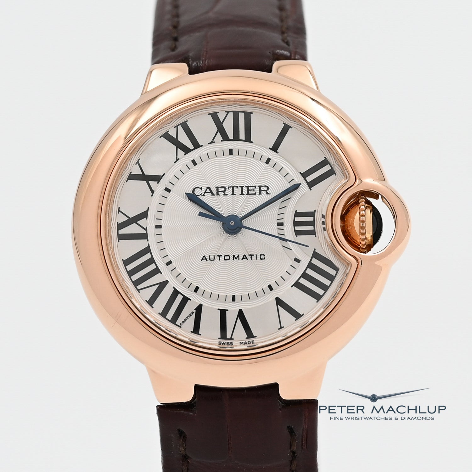 Cartier Ballon Bleu 33mm Automatic Watch for Women - Luxury Swiss Made Stainless Steel Timepiece with Date Window - Perfect for Business Meetings, Formal Events & Everyday Elegance