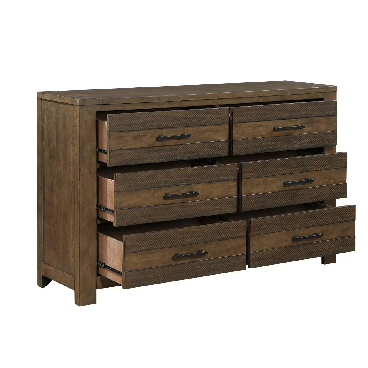 Conway 5-Piece Bedroom Set 1497 - Queen Size Bed Frame, Nightstand & Dresser - Modern Farmhouse Style Furniture for Master Bedroom & Guest Room