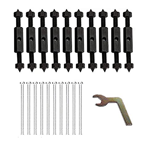 Universal 86-Type Switch Socket Repair Kit - 10pcs Black for Electrical Outlet Box Fix