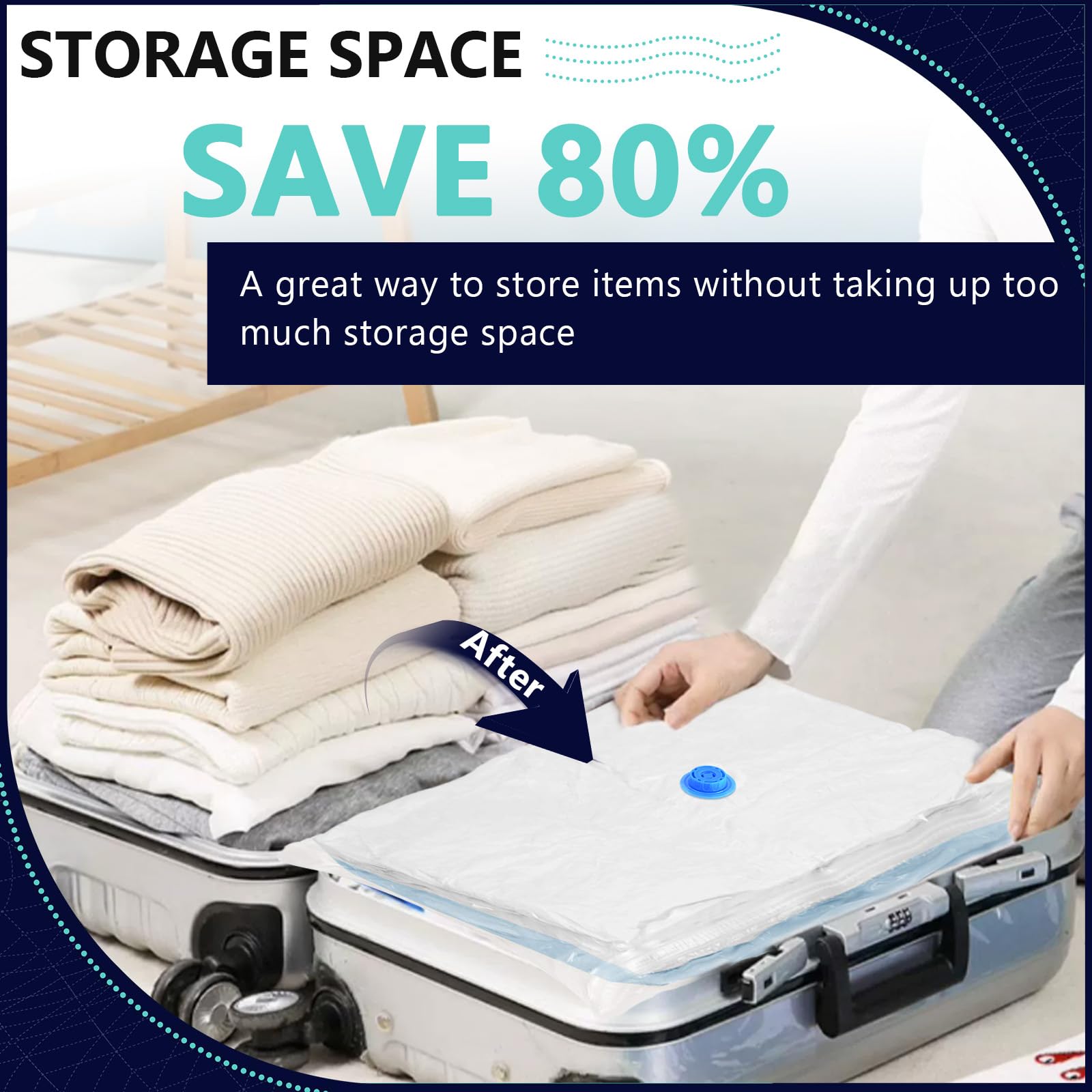 15 Pack Vacuum Seal Bags with Electric Pump - 3 Jumbo, 3 Large, 3 Medium, 3 Small, 3 Roll Up Storage Bags for Clothes, Blankets & Bedding | Space Saving Travel & Luggage Organizer | Perfect for Moving, Seasonal Storage & Compact Packing