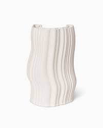 Ferm LIVING Moire Vase - Modern Ceramic Home Decor for Living Room, Bedroom & Office - Perfect for Flowers and Centerpieces