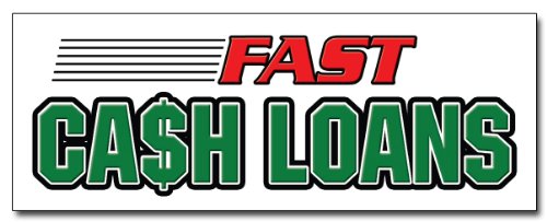 48 Inch Fast Cash Loans Decal Sticker for Pawn Shop Loans - Perfect for Store Windows, Vehicles & Business Advertising