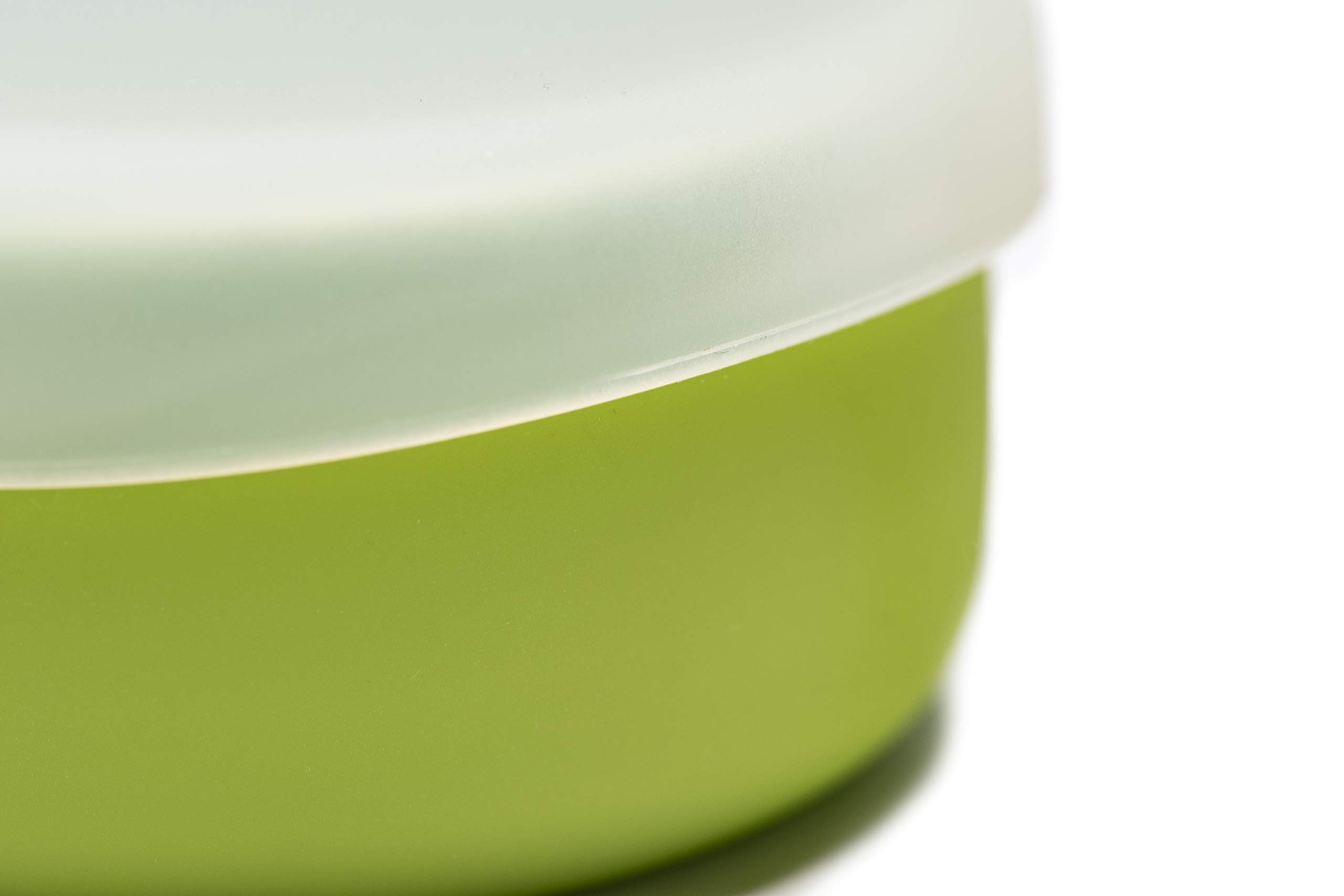 Modern-Twist Eco-Friendly Silicone Snack Set - BPA-Free, Food-Grade, Waterproof, Dishwasher & Freezer Safe Reusable Bowls with Lids (7 fl oz, Green) - Perfect for Kids Lunchboxes, Picnics, Office Snacks & On-the-Go Meals