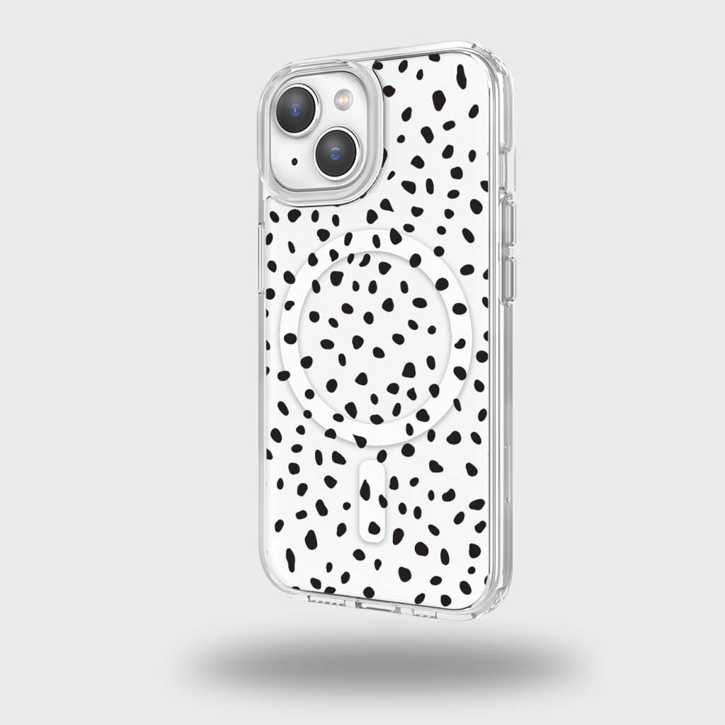 iPhone 16e MagSafe Case with White Polka Dots - Slim Protective Cover for Wireless Charging | Perfect for Work, Travel & Everyday Use