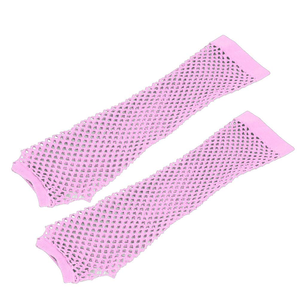 Seeyeah Women's Fishnet Fingerless Gloves - Long Fashion Gloves for Party, Cosplay & Evening Wear - Stylish Hand Accessories for Halloween, Rave & Night Out