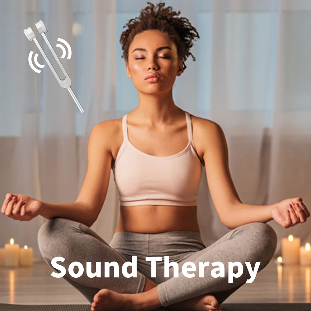 136.1Hz Weighted Angel Tuning Fork for Chakra Healing & Sound Therapy | Medical Grade Sonic Slider | Perfect for Yoga, Meditation & Energy Balancing