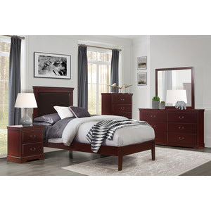 Stylish Cherry Wood 6-Drawer Dresser with Satin Nickel Handles - Perfect for Bedroom Storage & Organization