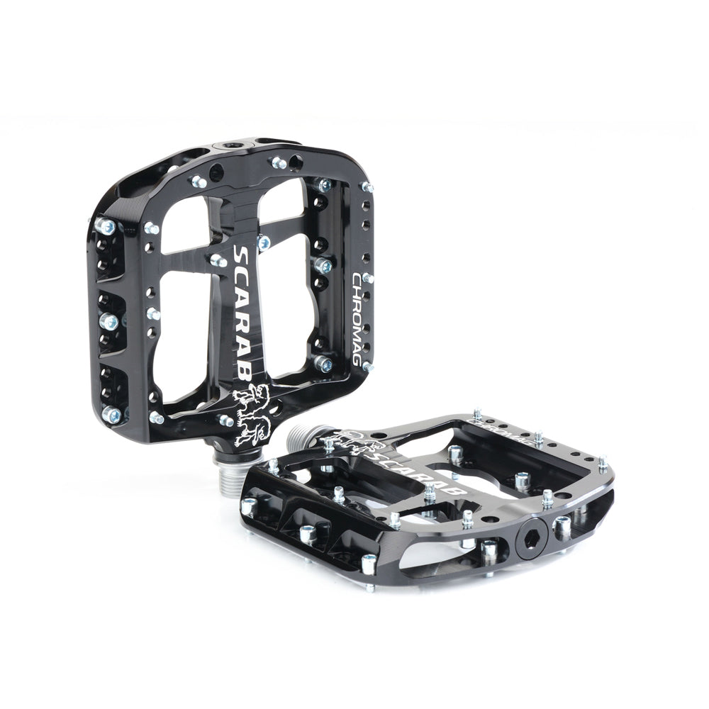 Chromag Scarab MTB Pedals - Premium Flat Bike Pedals for Mountain Biking & BMX - Durable CNC Machined Platform with Replaceable Pins for Maximum Grip - Ideal for Trail Riding, Downhill & Urban Cycling