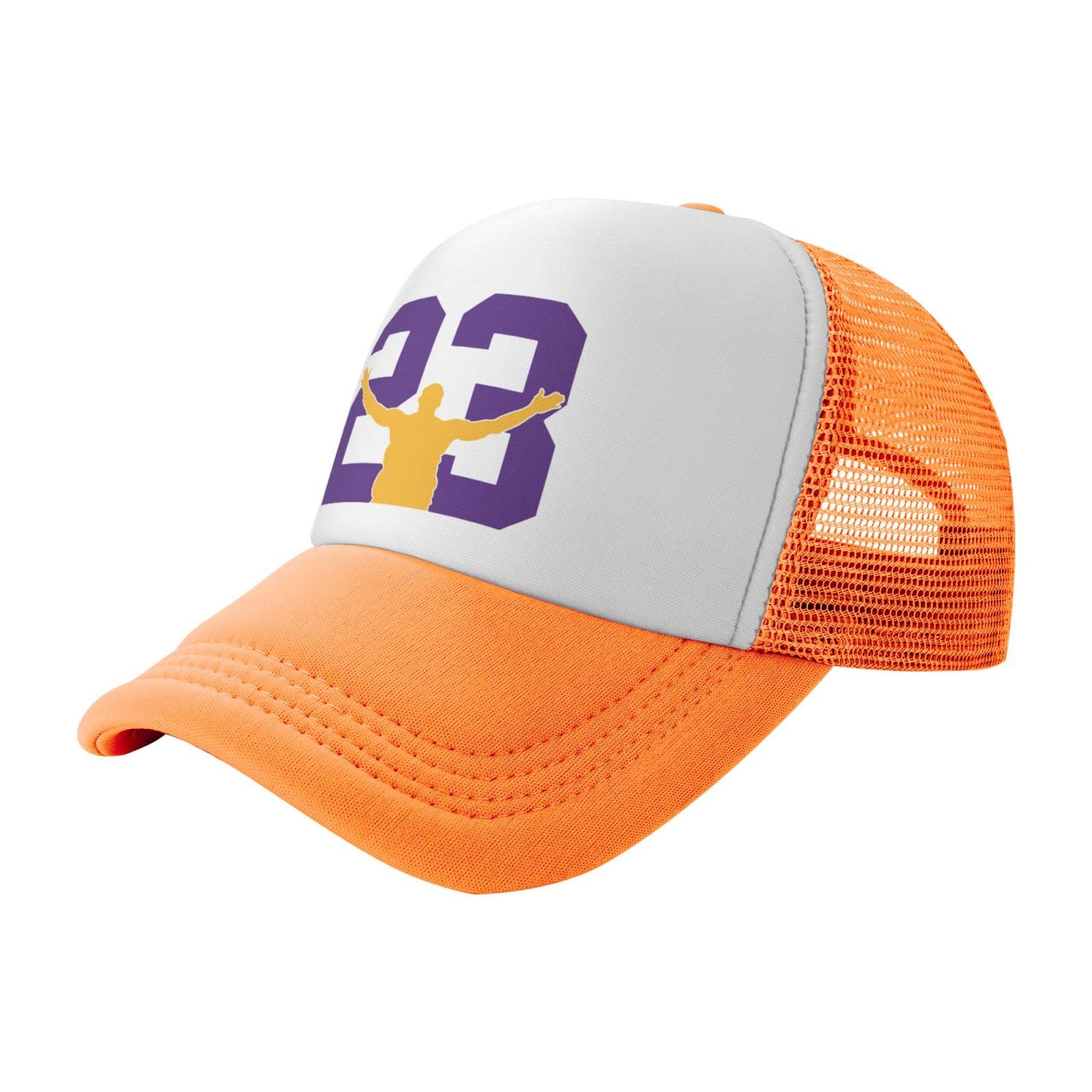 James Basketball 23 Grid Trucker Cap - Adjustable Unisex Sports Hat for Men & Women - Perfect for Basketball Games, Outdoor Activities & Casual Wear