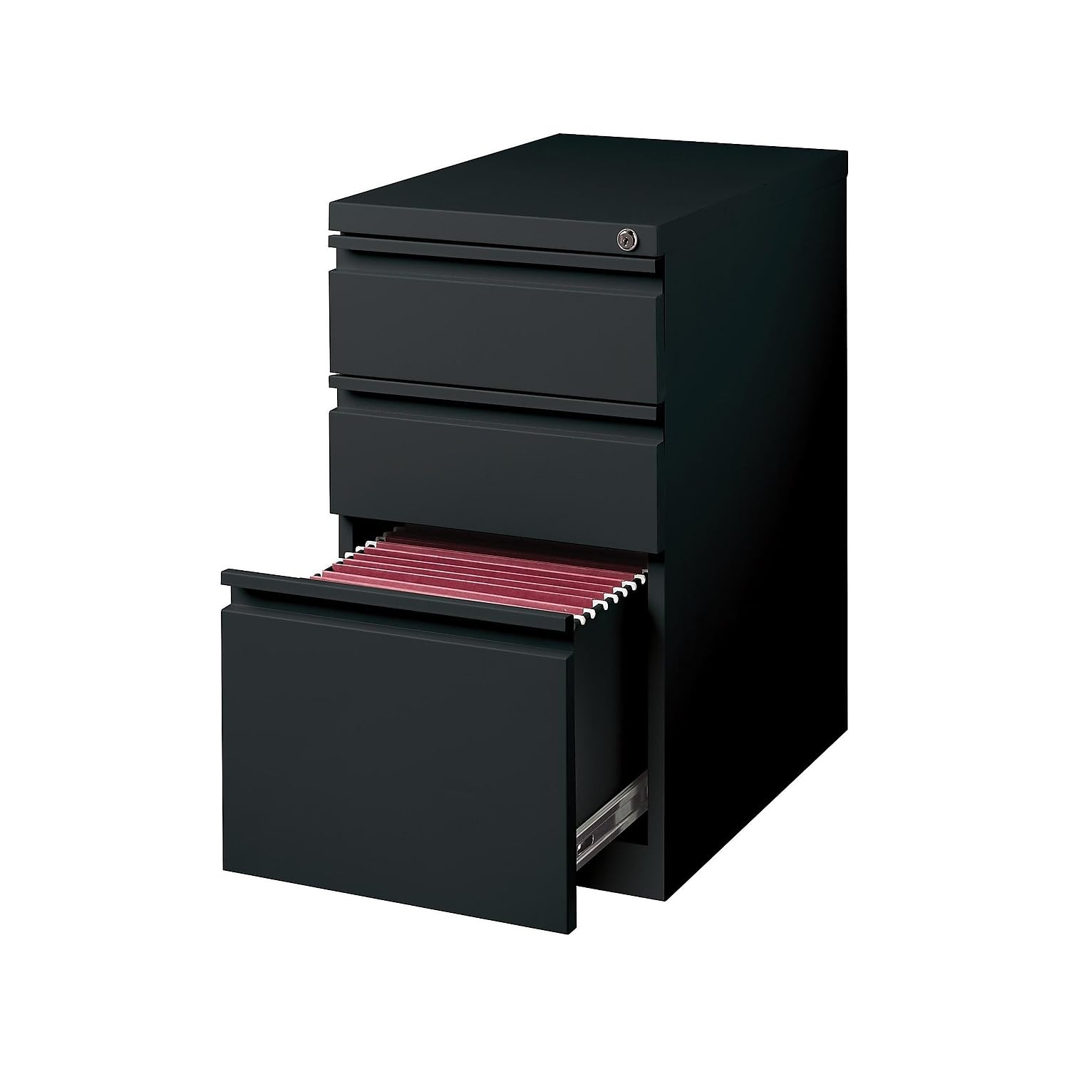 STAPLES 3-Drawer Mobile File Cabinet with Locking Wheels - Organize Office Documents & Supplies - Perfect for Home Office, Small Business & Workspace Storage