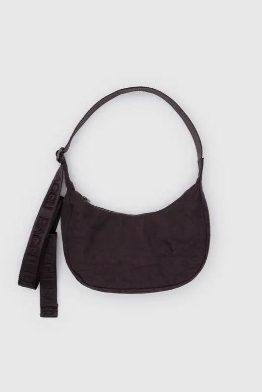 Small Crescent Bag in Chocolate Plum Color | Stylish Crossbody Purse for Women | Perfect for Everyday Use, Travel & Date Nights