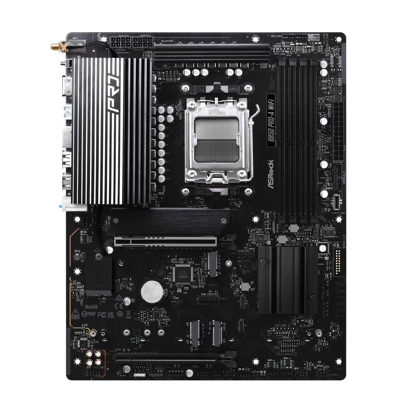 ASRock B850 Pro A WiFi AMD Ryzen AM5 DDR5 ATX Gaming Motherboard - Supports PCIe 5.0, USB 3.2, M.2 NVMe SSD - Perfect for Gaming PC Builds, Content Creation & High-Performance Workstations