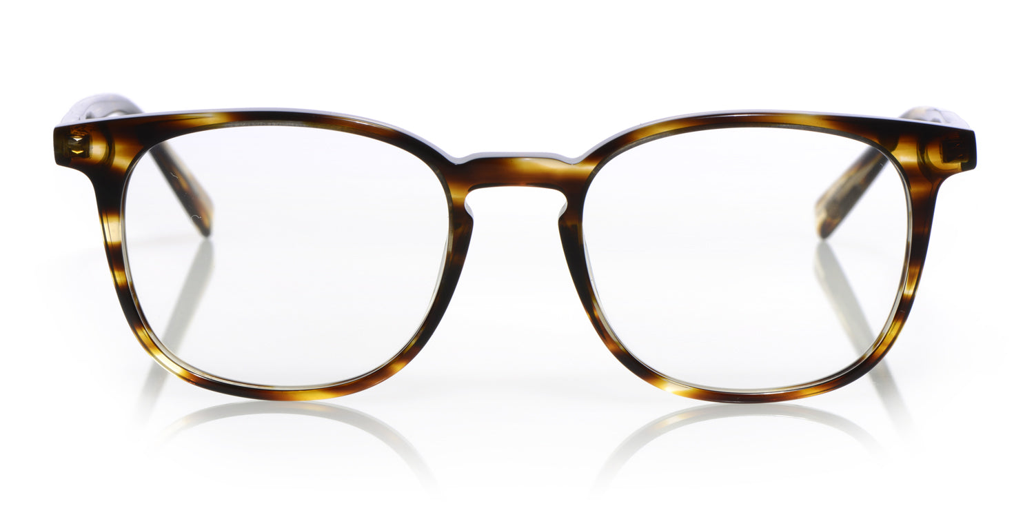 Brown Demi Stripe Boardroom Color 86 Eyeglass Frames - Professional Front & Temple Design for Business Meetings & Office Wear