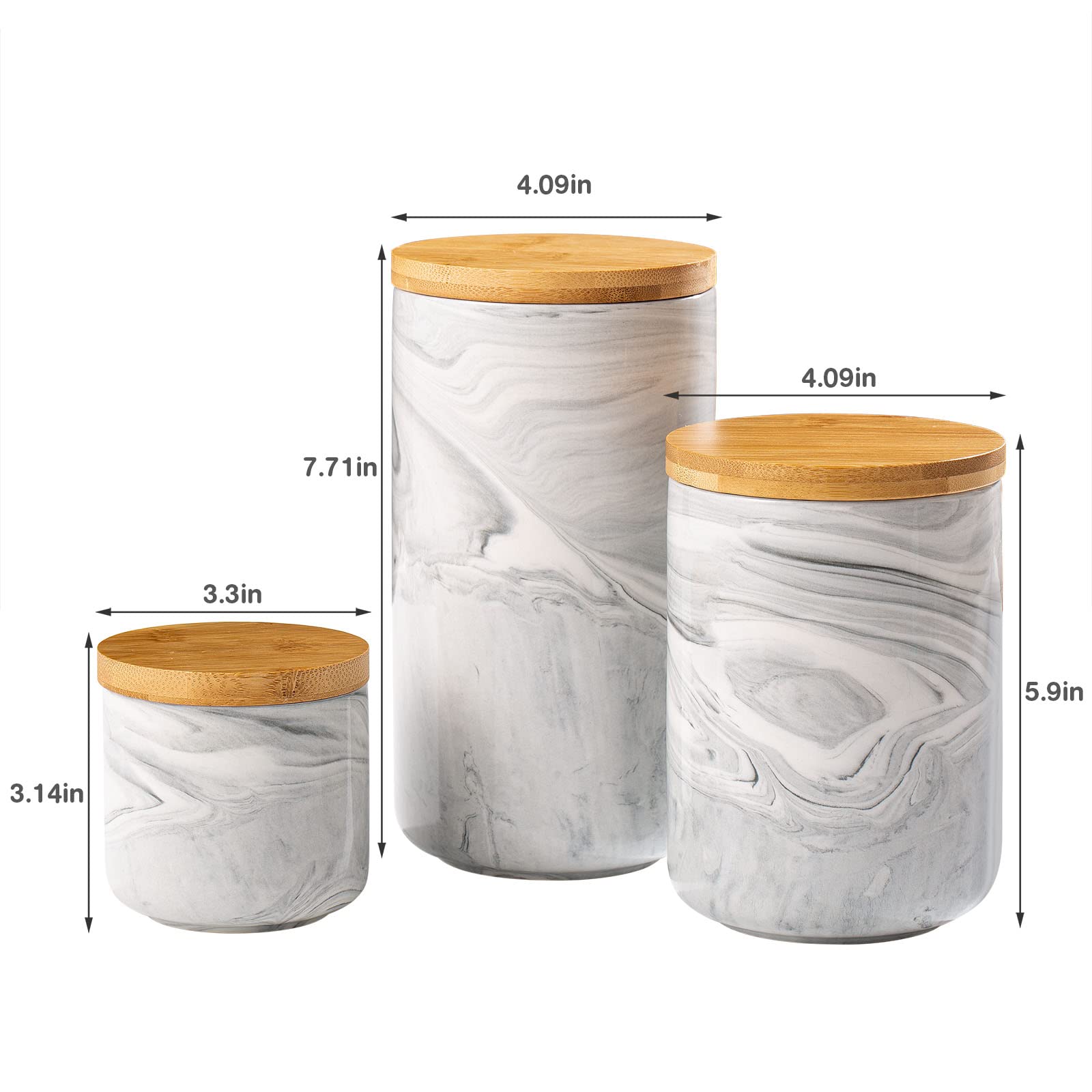 Premium Ceramic Coffee Canister with Airtight Lid - Kitchen Food Storage Container for Ground Coffee, Tea, Sugar & Spices - Ideal for Pantry Organization & Countertop Display