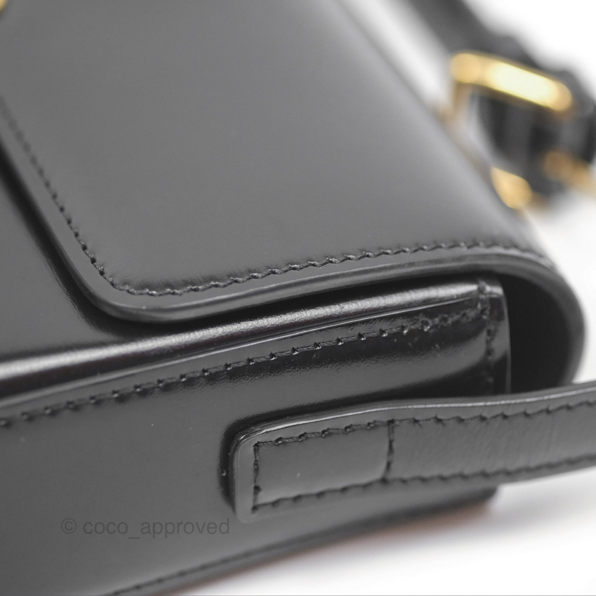 Celine Triomphe Shoulder Bag - Genuine Black Calfskin Leather Crossbody Purse for Women | Perfect for Work, Travel & Evening Events