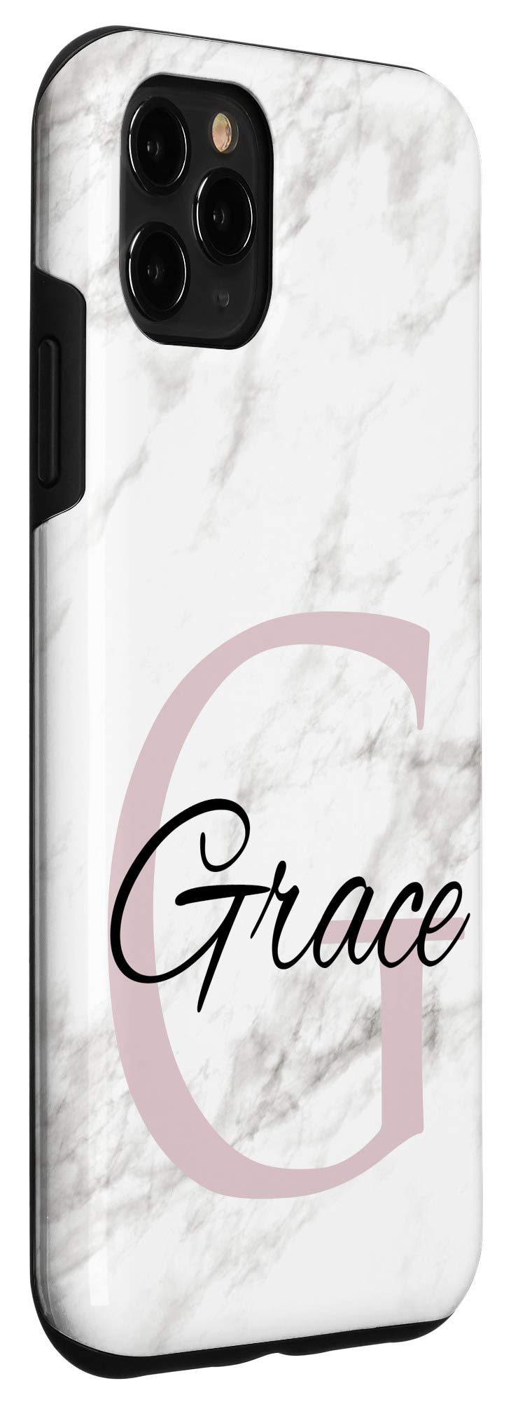 iPhone 11 Pro Max Case - Personalized Monogram Letter G in Grace Pink - Perfect Gift for Girls & Women - Ideal for Everyday Use, School & Travel Protection