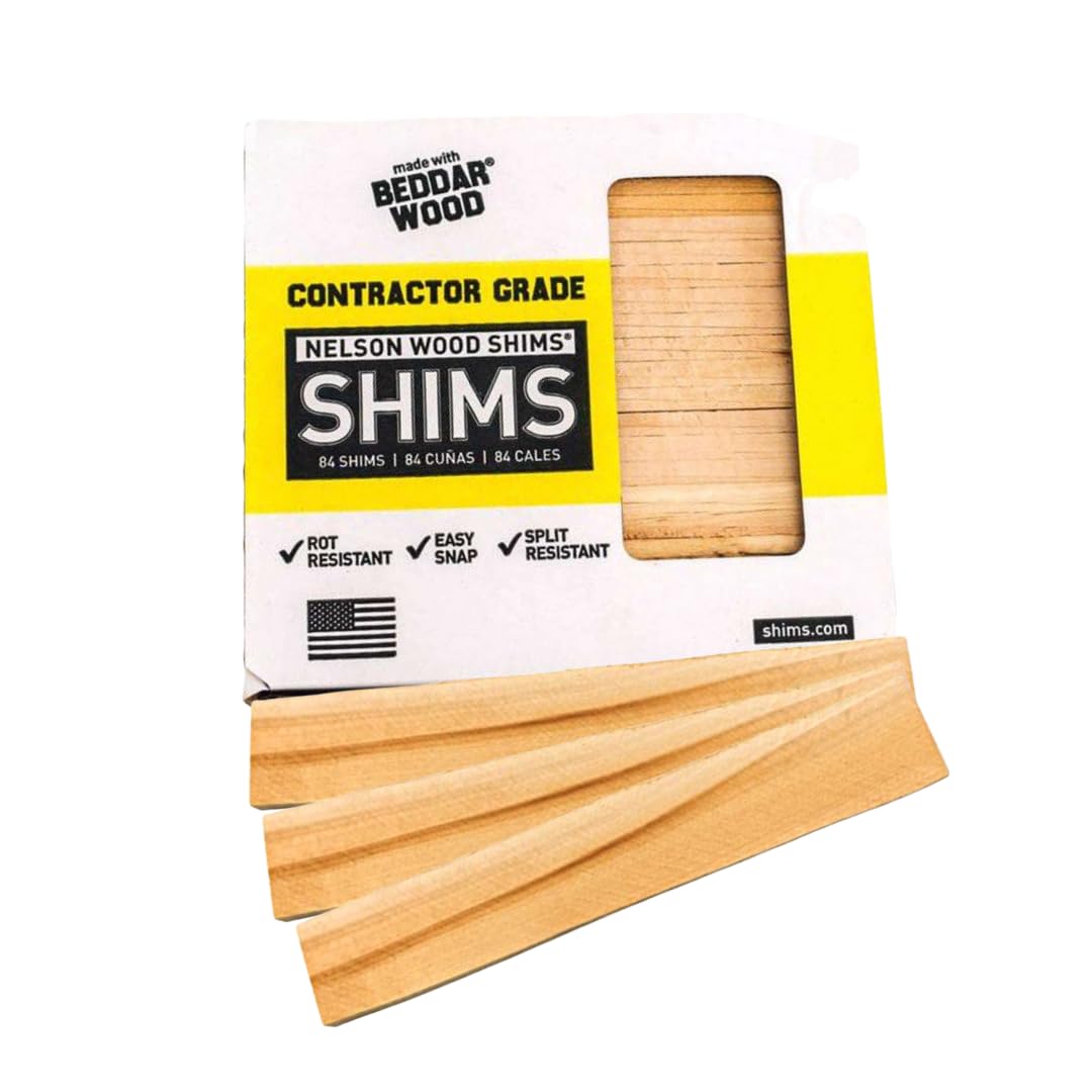 Nelson Wood Shims - 8-inch 84-Piece Bulk Pack of Premium Beddar Wood Leveling Wedges for Professional Contractors & DIY Projects | All-Natural, Durable for Indoor & Outdoor Use | Perfect for Flooring, Door Installation, and Furniture Leveling