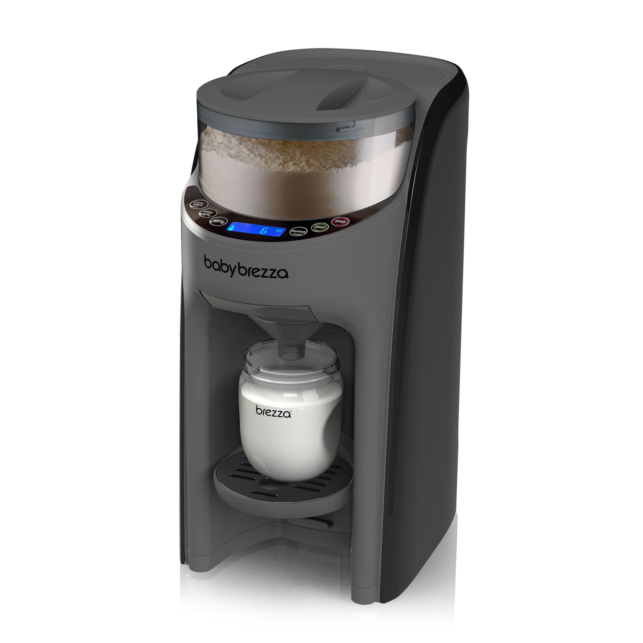 Baby Brezza Formula Pro Advanced Formula Dispenser Machine - Automatic Warm Baby Bottle Maker with Powder Mixing Technology (Charcoal) - Perfect for Late Night Feedings & On-the-Go Parents