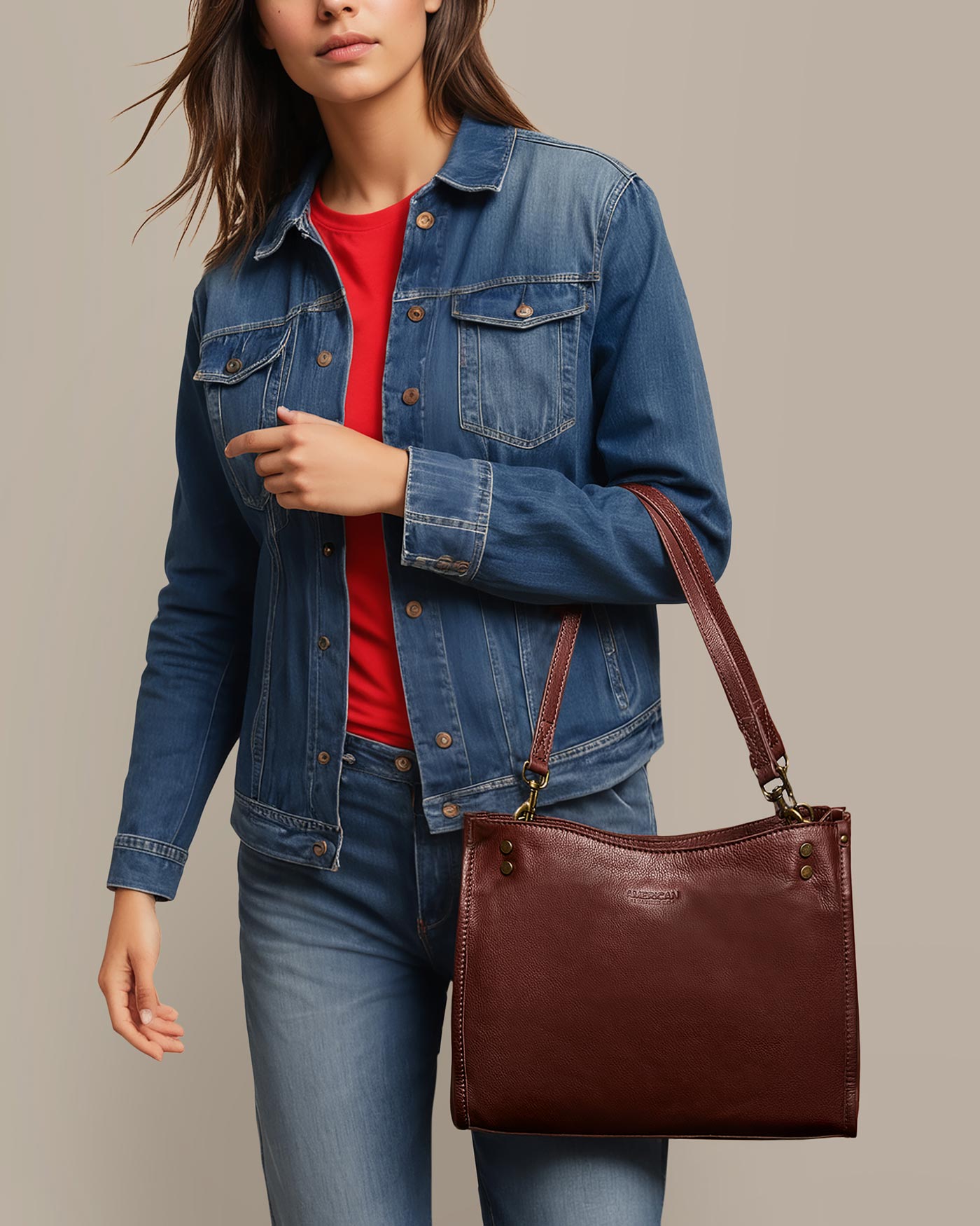 Lenox Triple Entry Satchel - Premium Leather Crossbody Bag for Women, Stylish & Functional Handbag for Work, Travel & Everyday Use