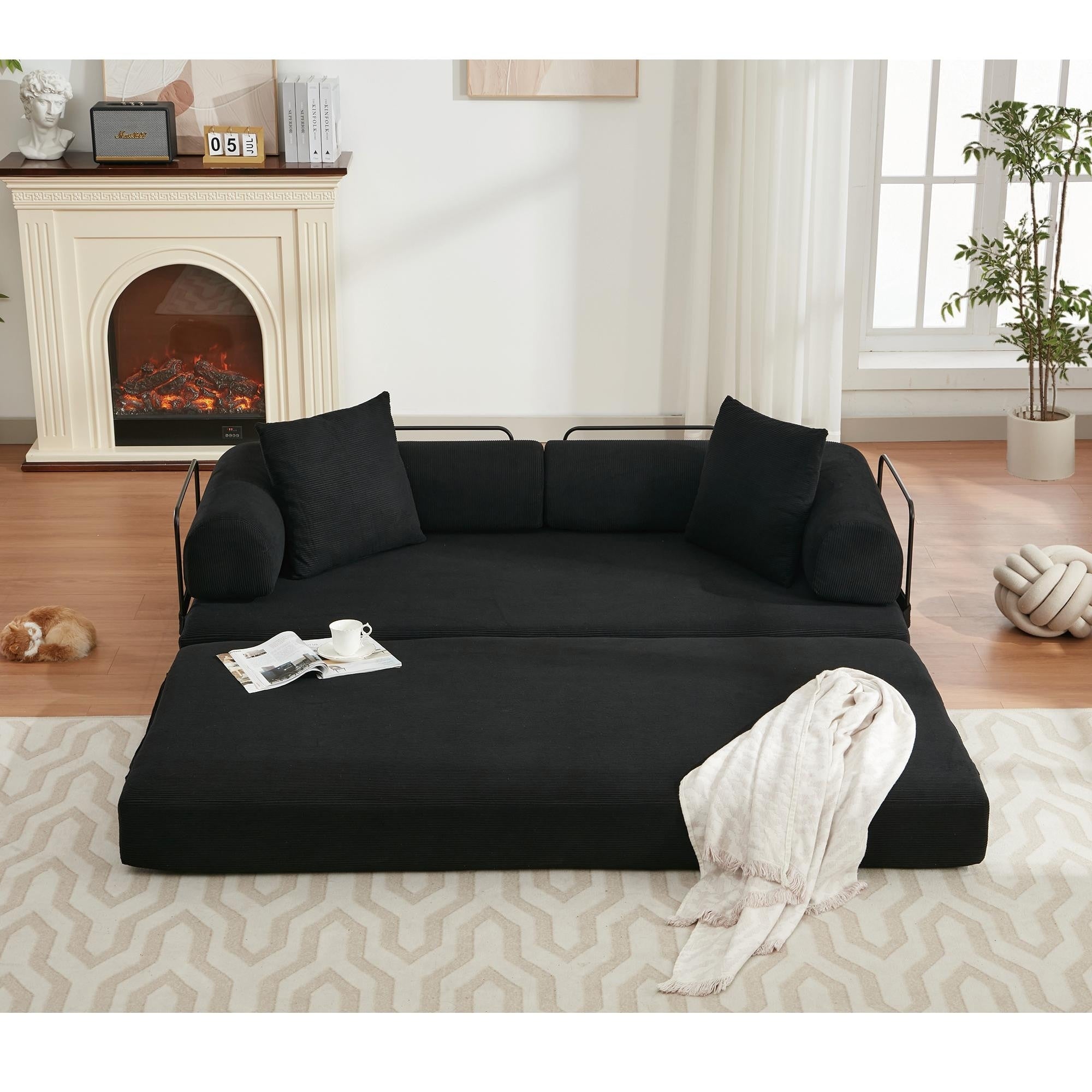 4 in 1 Convertible Sleeper Sofa Bed - 78.5