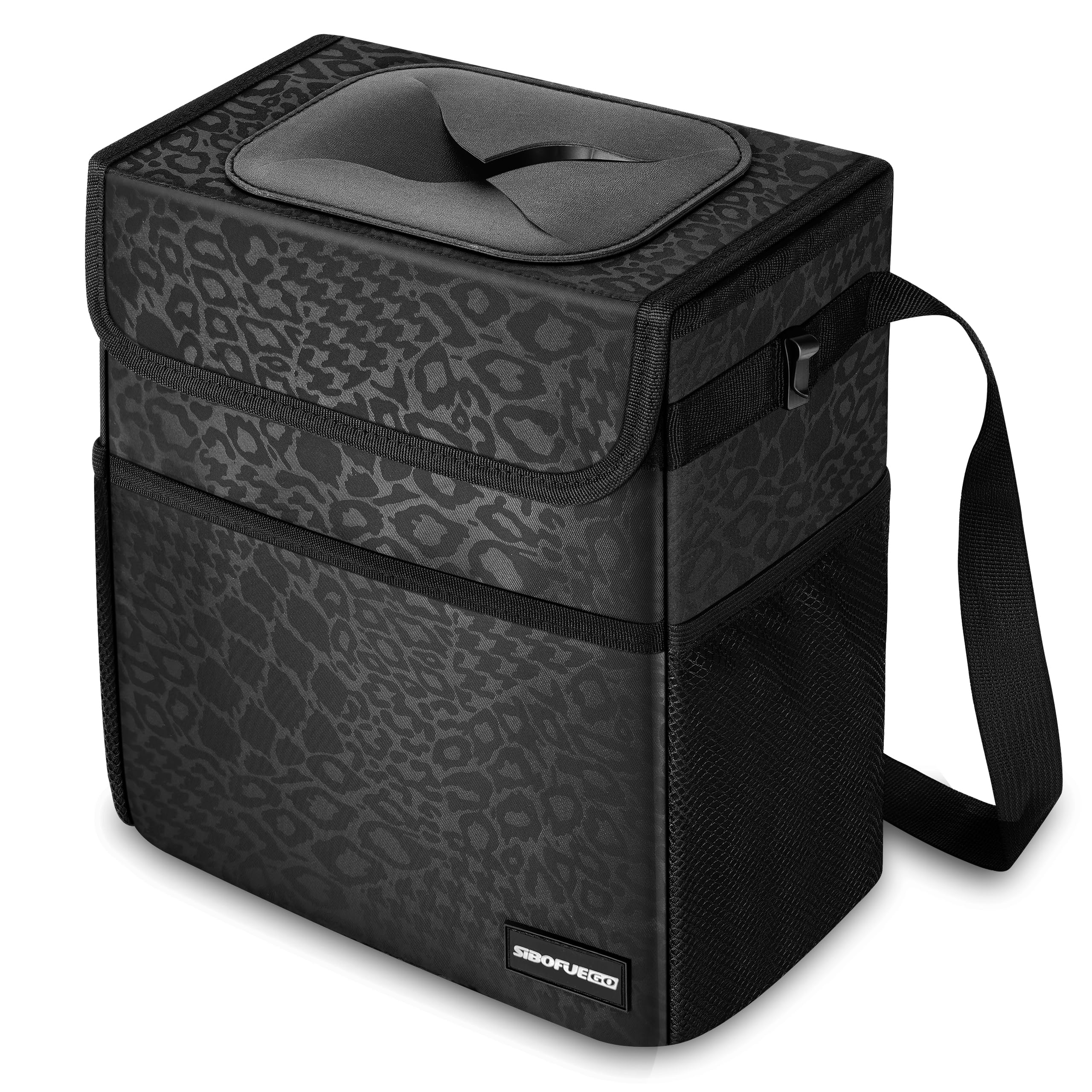 Car Trash Can and Truck Organizer - Portable Auto Garbage Bin & Storage Solution for Road Trips, Commuting, and Travel