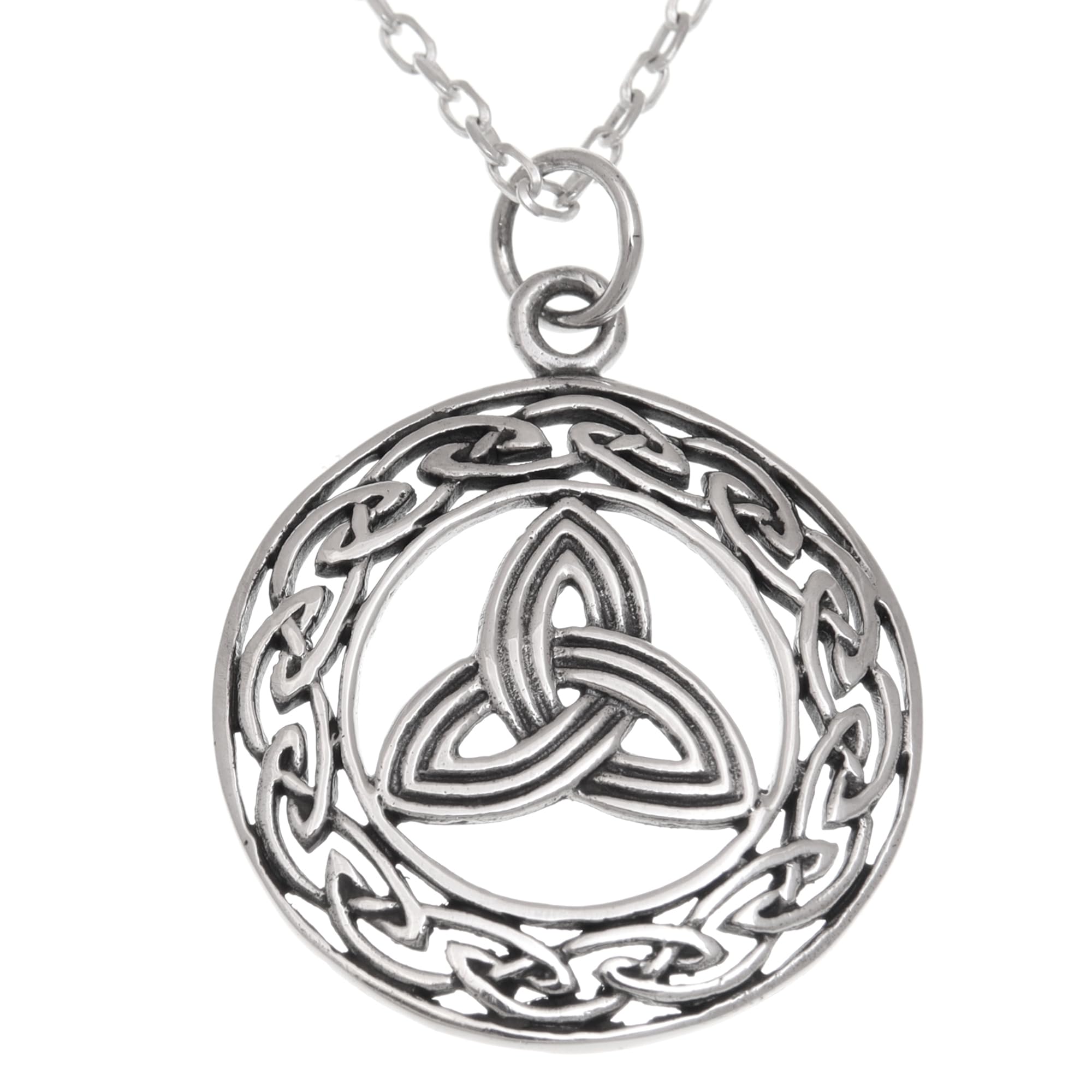 Alexander Castle 925 Sterling Silver Celtic Knot Necklace for Women - 18