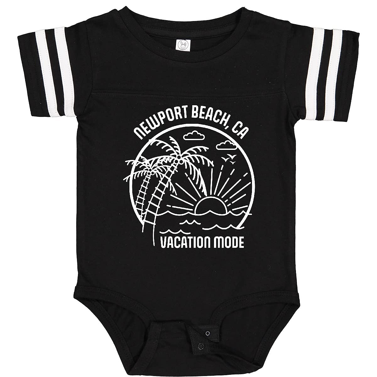 Inktastic Summer Vacation Mode Newport Beach California Baby Bodysuit - Cute Infant Onesie for Beach Trips, Family Vacations & Photo Shoots