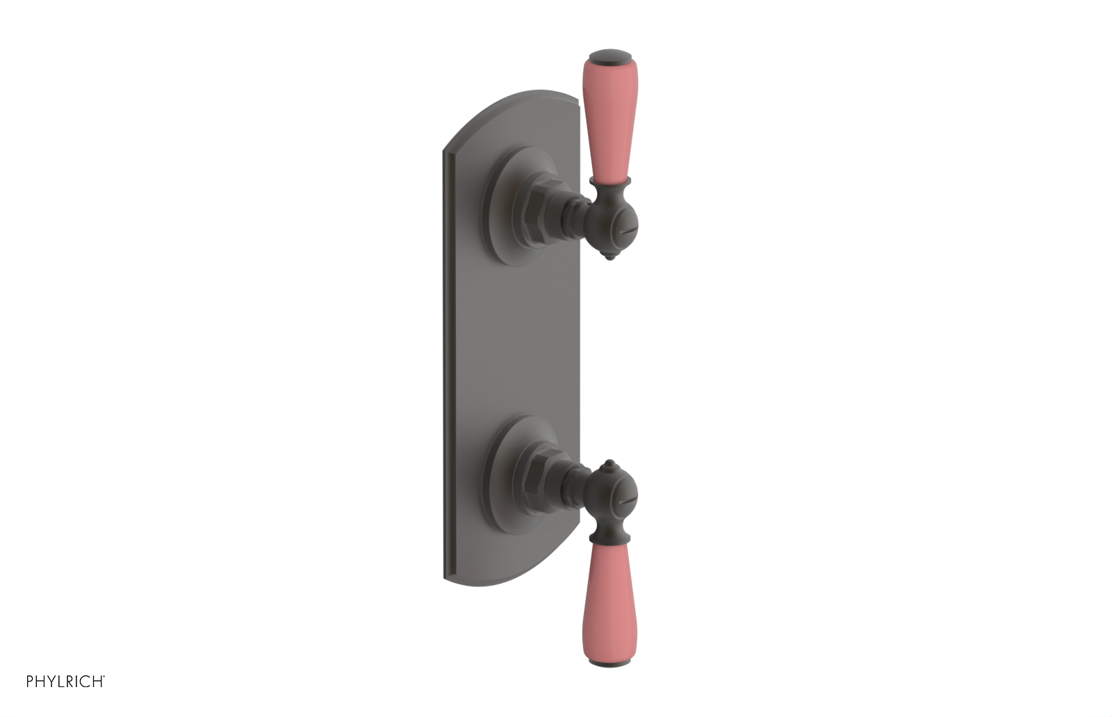 Jamestown Thermostatic Shower Valve with Volume Control & Diverter - Pink Accented Bathroom Fixture for Modern Home Renovation