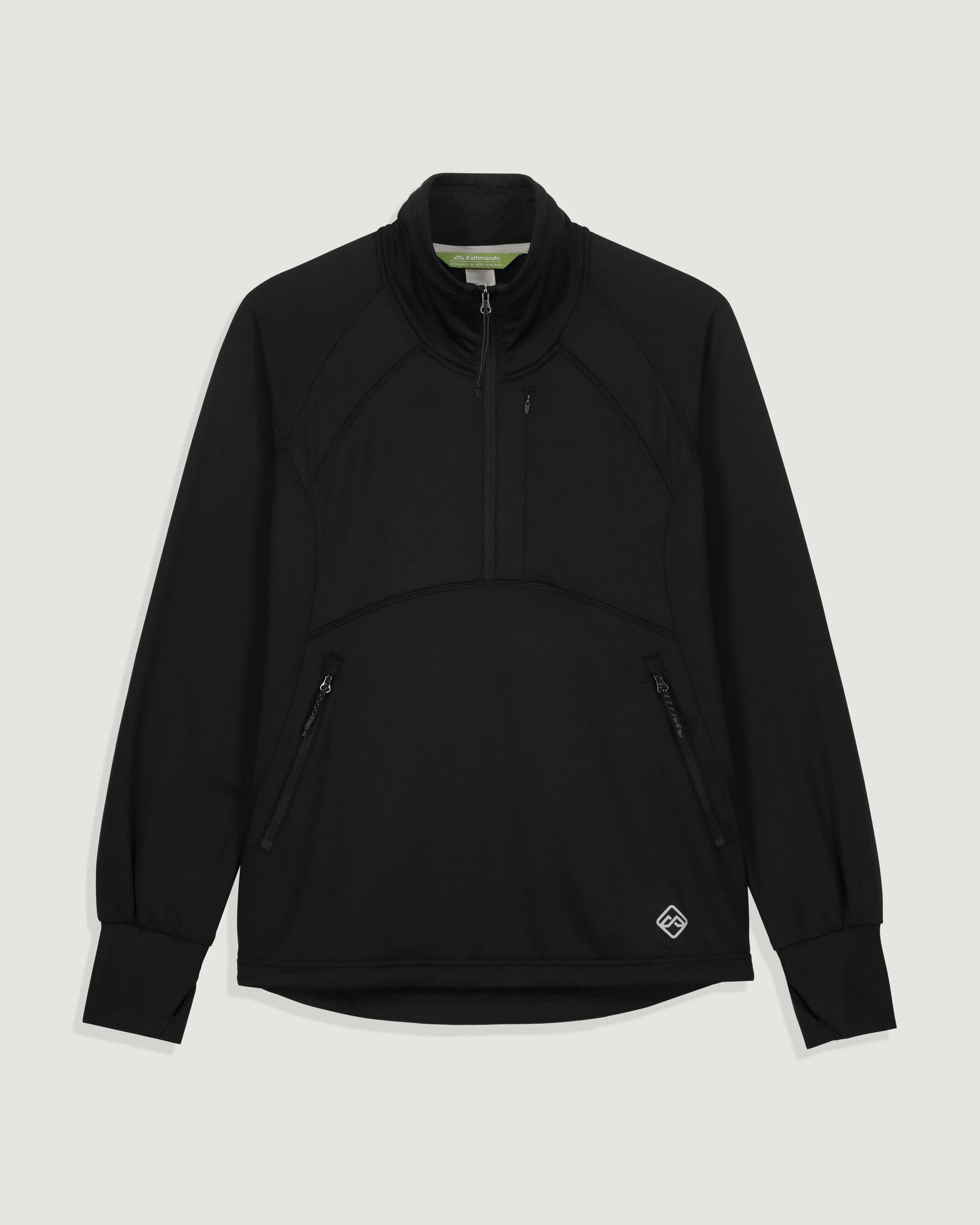 ULT Hike Women's Quarter Zip Pullover Fleece Jacket - Lightweight, Breathable & Warm for Hiking, Camping & Outdoor Activities (Black)