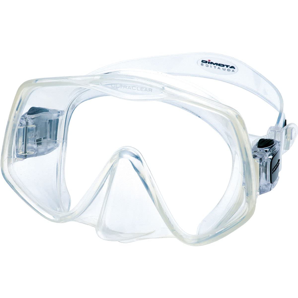 ATOMIC AQUATICS Frameless 2 Scuba Diving Mask - Wide Clear View Snorkeling Gear with Soft Face Seal & Travel Case (Large Fit) - Perfect for Underwater Exploration, Ocean Adventures and Marine Life Observation