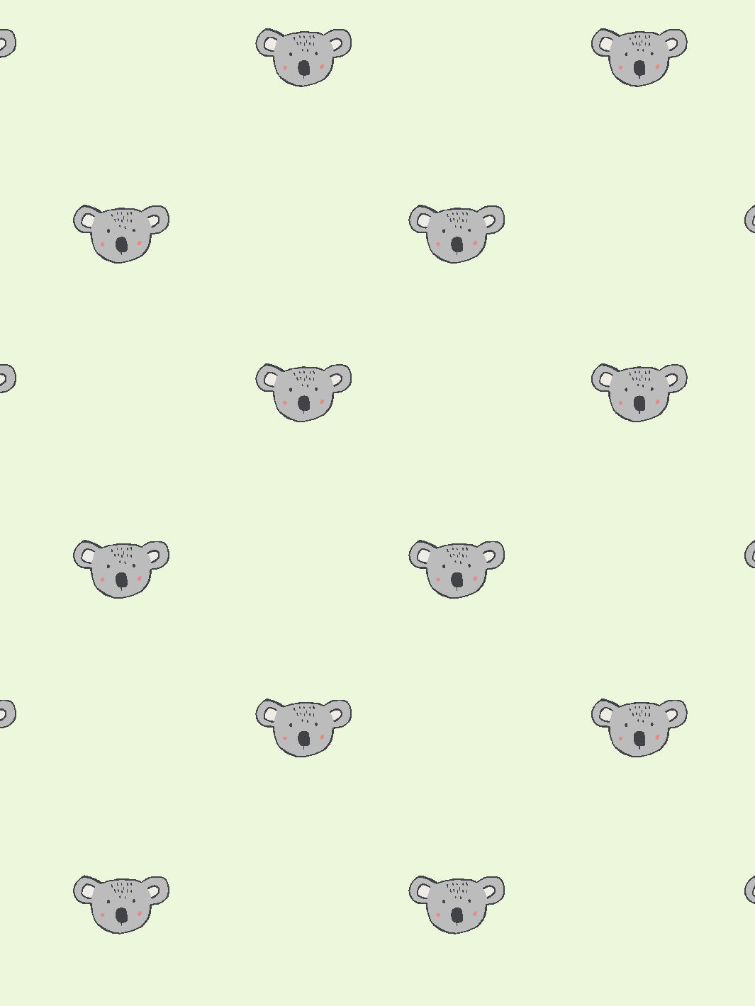 Koala Wallpaper by Tea Collection in Pistachio Green - Perfect for Nursery, Kids Room & Wildlife Themed Decor