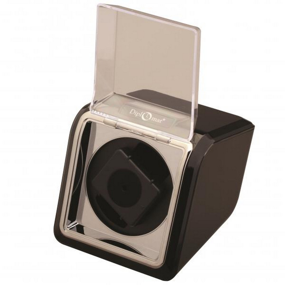 Premium High Gloss Black & Chrome Automatic Single Watch Winder - Perfect for Luxury Watch Storage & Display at Home or Office