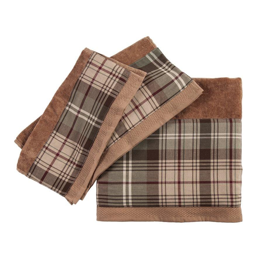Premium Huntsman Plaid 3-Piece Bath Towel Set - Soft & Absorbent Cotton Towels for Bathroom, Spa & Gym - Luxury Home & Hotel Essentials