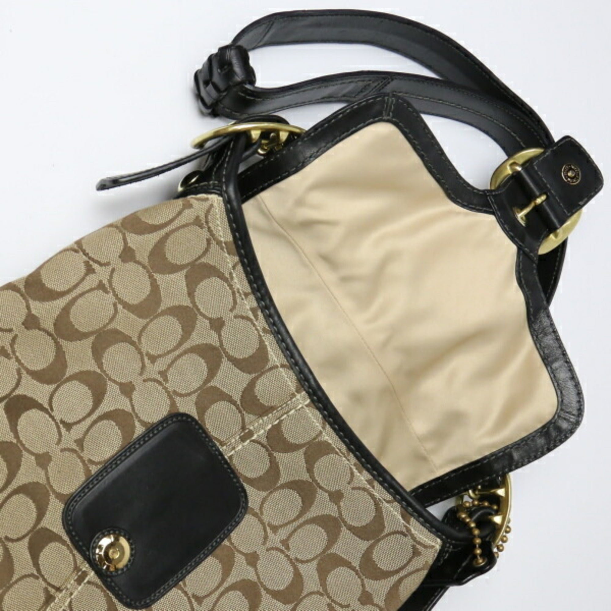 Authentic Black Leather Coach Handbag for Women - Stylish & Durable Designer Purse for Work, Travel & Everyday Use