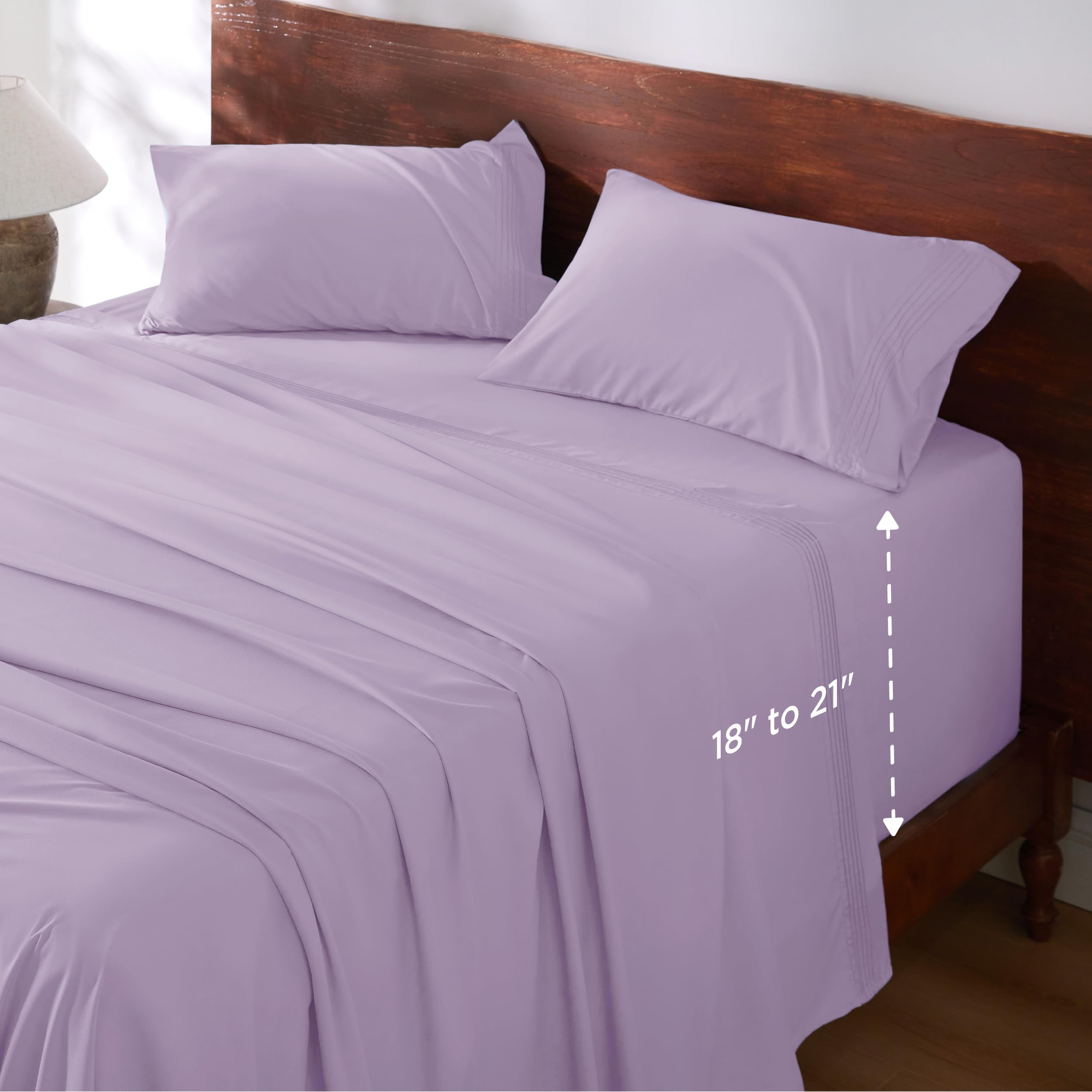 Bedsure GentleSoft Twin XL Sheets Set - Ultra Soft & Breathable Dorm Bedding, Moisture Wicking Cooling Extra Long Twin Sheets with Deep Pocket (Fits 21