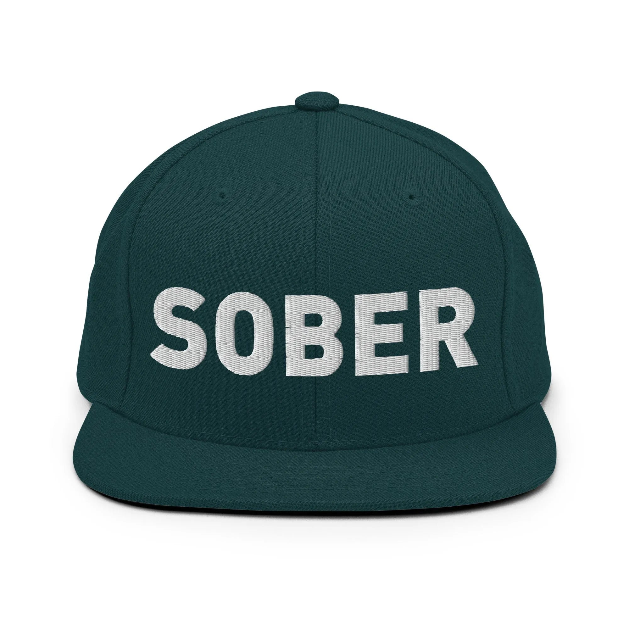 SOBER Embroidered Snapback Hat - Adjustable Dad Hat for Men & Women - Stylish Baseball Cap for Casual Wear, Sports & Outdoor Activities