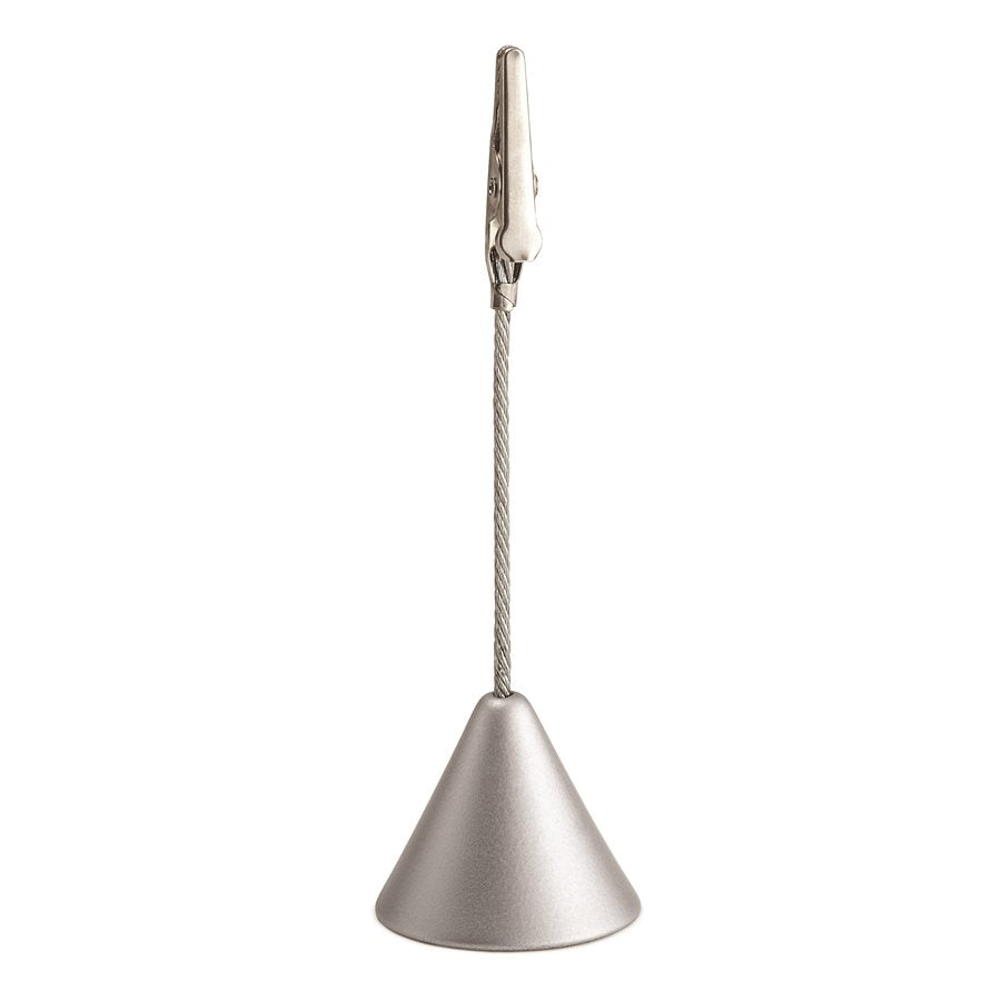 TableCraft 4-Pack Silver Triangle Card Holder Clips - Perfect for Menus, Business Cards, and Tabletop Displays
