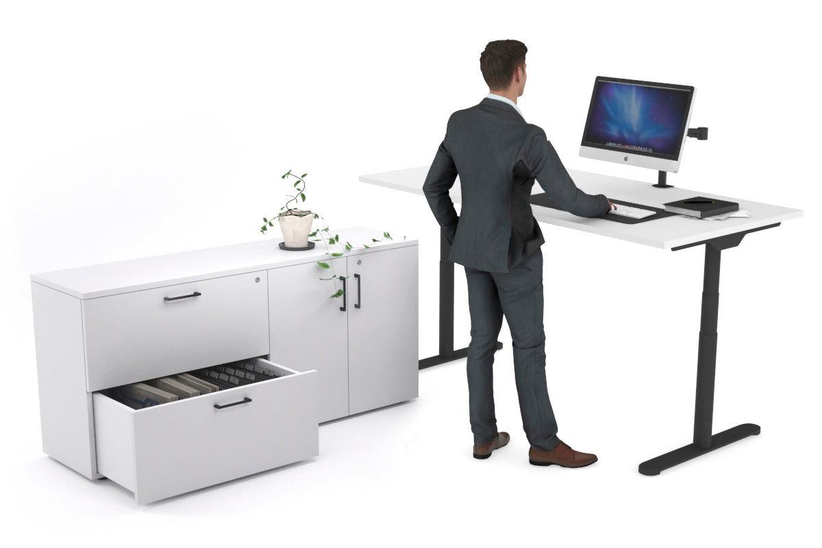 Flexi Premium Height Adjustable Standing Desk - 1800L x 700W Electric Sit Stand Workstation for Home Office, Gaming & Study - Ergonomic Executive Desk for Productivity & Comfort
