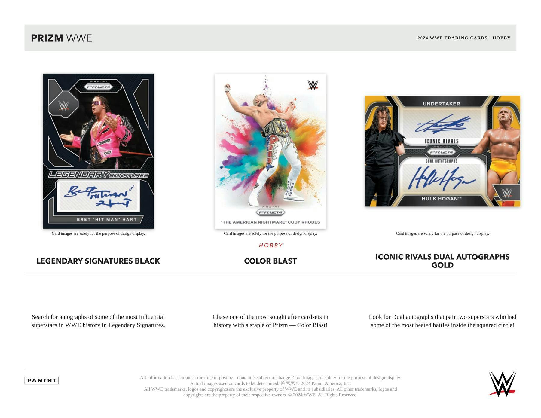 2024 Panini Prizm WWE Wrestling Trading Cards Hobby Box - Collectible Sports Cards for WWE Fans & Card Collectors (Perfect for Trading, Gifts, and Display)