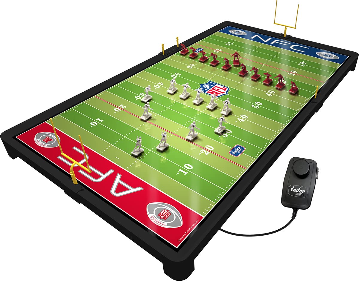 Tudor Games NFL Deluxe Electric Football Game - Medium Size Official Licensed Tabletop Football for Kids & Adults - Perfect for Family Game Night, Parties & Sports Fan Gifts