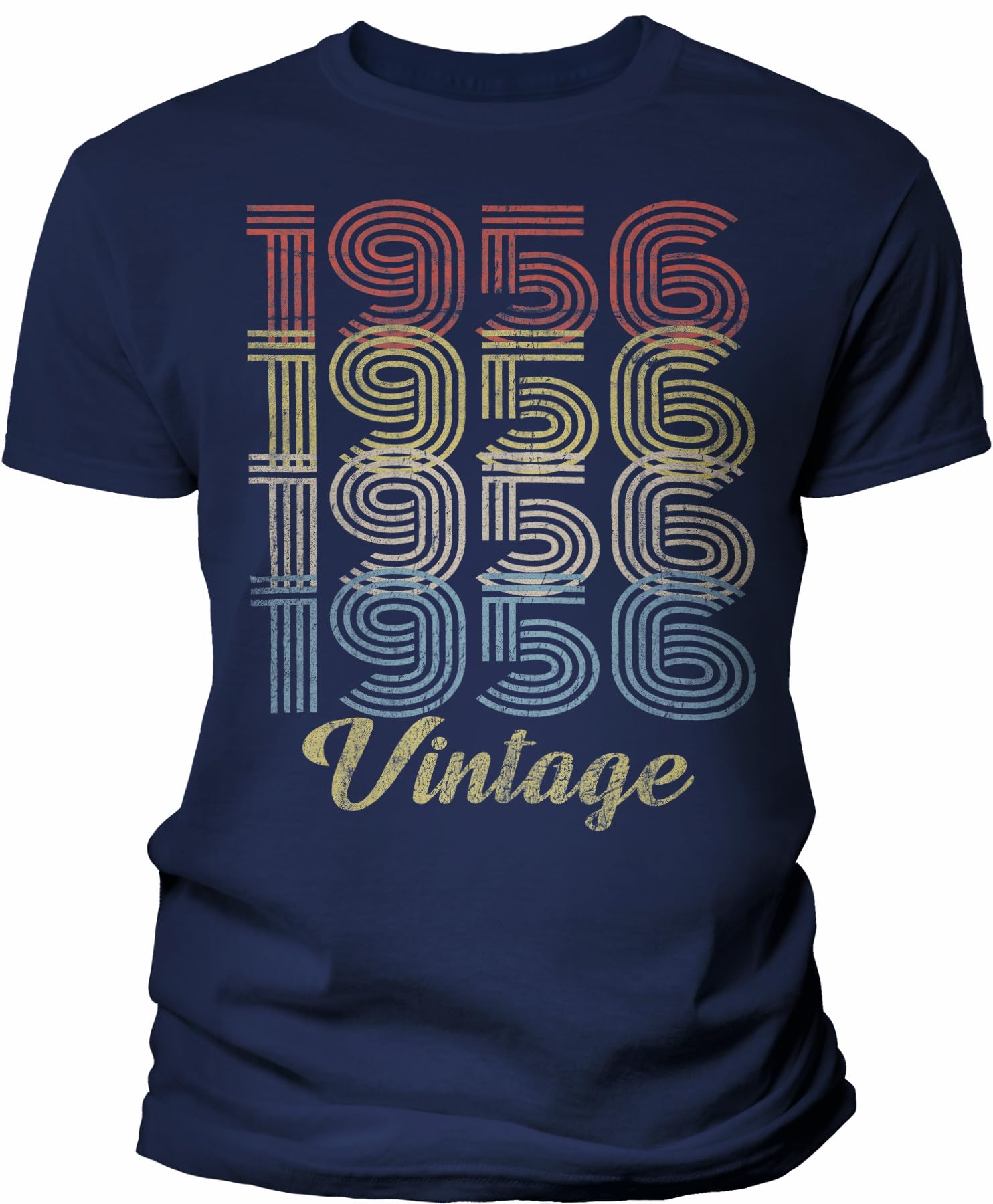 Vintage 1956 Retro 69th Birthday Gift T-Shirt for Men - Funny 69 Year Old Birthday Present - Perfect for 1956 Born Dad & Grandpa Celebrations